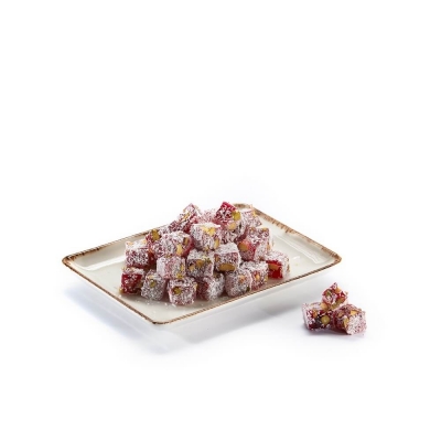 Double Roasted Turkish Delight with Pomegranate and Pistachio